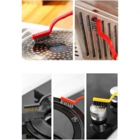 Resim Grains Global 3 Adet Ocak Fırın Mangal Izgara Airfryer Temizliği Tel Pas Sökme Fırçası 3lü Yağ Temizleme Fırçası 