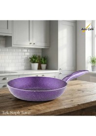 Resim 28 Cm Granit Tek Saplı Tava - Violet Violet 