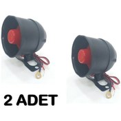 Resim Oto Alarm Sireni 6 Sesli 12 Volt 15 Watt 120 Db 2 Adet 