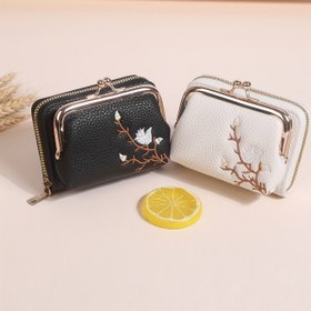 Resim Kadınlar için Kasa Kartı Yuvası ile Rahat Dikişli Mini Cüzdan, PU Malzemesi ile Polyester Astar, Kıta Tarzı ZipClosure ile, Kaydırma Cebi – Siyah ve Beyaz Seçenekleri, Guangzhou'da Üretilmiştir. 