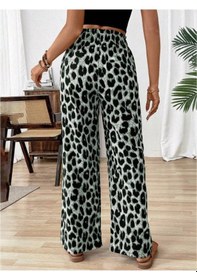 Resim Etiler Collection Kadın Süprem Kumaş Beli Lastikli Leopar Desen Pantolon Leopar 