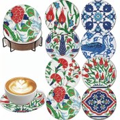 Resim Yeni DIY Elmas Boyama Seti, Canlı Odası ve Yatak Odası Kupa Seti için Parlak ve Tam Elmaslar, 8 Parça Set, Paskalya Tasarımı. 