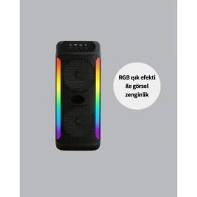 Resim S'82 Taşınabilir Şarjlı Hoparlör Usb, Sd Kart, Aux Girişli 