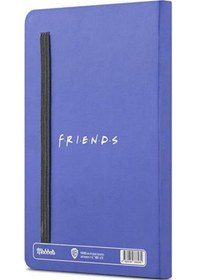 Resim Mabbels Friends Sert Kapak Lastikli Mini Not Defteri Pizza Mor 80 Yaprak Çizgisiz 9x14cm Dft-388289 
