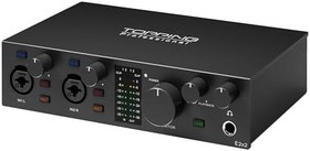 Resim Topping Professional E2x2 | Black Yüksek Kalite USB-C Ses Kartı: 2-Giriş/2-Çıkış 24Bit/192kHz, 8...600ohm arası kulaklıklara kadar kullanılabilir. (PC/MAC) 