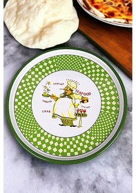Resim 30 No Pizza Tabağı Tepsisi Supla Pasta Tabağı Servis Tabağı Fırın Tepsisi 30 Cm Yeşil 