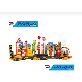 Resim Parla Pvc Trafik Konisi 52 Cm Ağırlıklı Set 10 Adet 