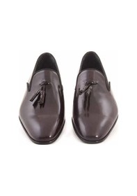 Resim Kemal Tanca Deri Bağcıksız Erkek Klasik Ayakkabı 10366-Bordo 