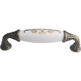 Resim Ergün Collection Klasik Silindir Kulp Antik Sarı 96 mm 