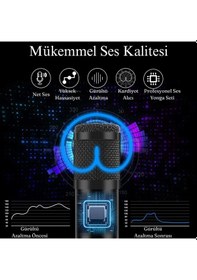 Resim Profesyonel Kondansatör Mikrofon Seti Ayarlanabilir Stand Usb Pc Bağlantılı Youtube Karaoke Podcast 