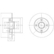 Resim Citroen C4 I 1.4 16V 2004-2011 Delphi Arka Fren Diski 