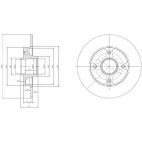 Resim Citroen C4 I 1.4 16V 2004-2011 Delphi Arka Fren Diski 