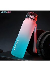 Resim Uzspace Büyük Boy 1000Ml Motivasyon Matarası Çift Renk Softtouch Ff Collection Tritan Su Matarası 