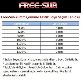 Resim Free-Sub Çevirme Kaplinli Zıpkın Lastiği 20mm (Zıpkın Lastik) - 52cm 