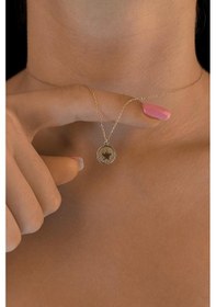 Resim 14 Ayar Altın Çerçeveli Yıldız Kolye 001 
