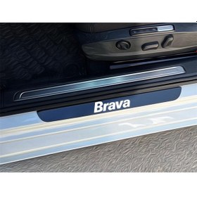 Resim Fiat Brava Pleksi Kapı Eşiği Piano Black 4 Parça 