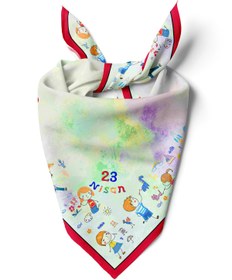 Resim tuaipek 10'lu Paket 23 NİSAN ÇOCUK BAYRAMI TEMALI Bandana/Fular 