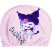 Resim Sanrio için for kuromi Kadınlar için Yüzme Kapağı - Mor Kulaklar ve Boynuzlar ile Sevimli Karikatür Tasarımı, Nefes Alabilir Rahat Uyum, Tekstil Malzeme Değil, Açık Yüzme ve Su Aktiviteleri için Mükemmel, Yüzme Aksesuarları, Eğlenceli Yüzme Kıyafetleri, Dayanıklı Yüzme Kıyafetleri 