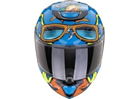Resim Scorpion Exo-Jnr Air Fun Kapalı Çocuk Motosiklet Kaskı Mavioranj 