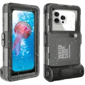 Resim Diving Sezonunda Özel İndirimler, Su Geçirmez Siyah Teknoloji Tüm İçerikli Şnorkel ve Derin Diving Kılıfı, 15 Metre/50 Ayak Su Altı HD Fotoğrafçılığına Uygun. Bu Profesyonel Kalite Su Geçirmez Telefon Kılıfı, Darbeye Dayanıklı, Toz Geçirmez ve Kaymaz, Lanyard ile Birlikte Gelir. 6.9 İnç Evrensel Modelleri Kapsar, Iphone 12/13/14/15/16 Pro Max, Samsung S23/S24/S25 Ultra, Huawei, Google, Motorola ve Red Mi ile Uyumlu. 