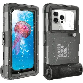 Resim Diving Sezonunda Özel İndirimler, Su Geçirmez Siyah Teknoloji Tüm İçerikli Şnorkel ve Derin Diving Kılıfı, 15 Metre/50 Ayak Su Altı HD Fotoğrafçılığına Uygun. Bu Profesyonel Kalite Su Geçirmez Telefon Kılıfı, Darbeye Dayanıklı, Toz Geçirmez ve Kaymaz, Lanyard ile Birlikte Gelir. 6.9 İnç Evrensel Modelleri Kapsar, Iphone 12/13/14/15/16 Pro Max, Samsung S23/S24/S25 Ultra, Huawei, Google, Motorola ve Red Mi ile Uyumlu. 