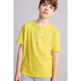 Resim DeFacto New Regular Fit Bisiklet Yaka Baskılı Kısa Kollu Tişört Erkek Çocuk H4325A826HS 