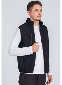Resim Vatan Tekstil Softshell Dik Yaka Erkek Yelek Lacivert 