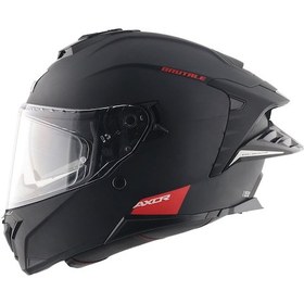 Resim Axor Brutale Sc Dual Spoiler Motosiklet Kaskı Siyah Mat 