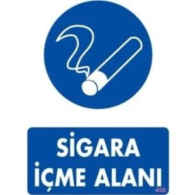Resim Nil Avm Sigara Içme Alanı Uyarı Levhassı 25X35 Kod: 450 