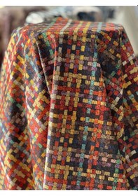 Resim Eys Rengarenk Örgü Desenli Dijital Baskı Döşemelik Kumaş Karışık 