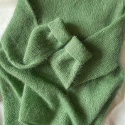 Resim Yeni Gelen Kadınlar İçin Sonbahar/Kış Yuvarlak Yaka Düz Renk Omuz Düşük Uzun Kollu Günlük Moda Şık Stil Dış Mekan Kazak 