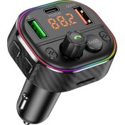 Resim Cosmostech Car T86M Araç Fm Transmitter 5.0 Bluetooth Araç Kiti Hızlı 20W Şarj Qc3.0 Çift USB Mp3 Sd Kart Çakmaklık Girişli Oto Müzik Çalar 