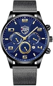 Resim Tonsee Accessoire Erkek kol saati moda sporu-erkek paslanmaz çelik kutu-kemer-kayış-kuvars-analog kol saati çocuk kol saati kauçuk bant 