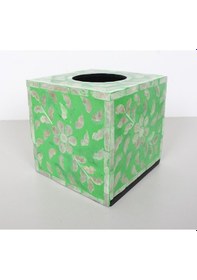 Resim Anita Sedefli Kare Peçetelik 15x15x15 Cm Yeşil 