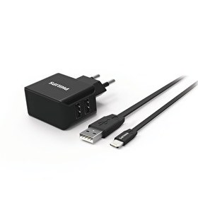 Resim Philips DLP2502L Duvar Şarj Cihazı & MFI Lisanslı Lightning Kablo 