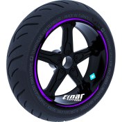 Resim Çınar Extreme Patlıcan Moru 4 Parçalı Keskin Jant Şeridi Sticker 