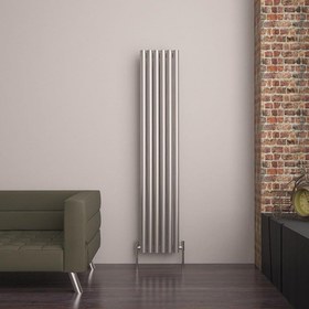 Resim Carisa Mistral Dikey Paslanmaz Çelik Radyatör Modern Tasarım Satine - 1800 x 0450 