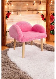 Resim Çocuk Sandalyesi, Pembe Rengi, Çocuk Pufu , Sırtlı Puf , Çocuk Puf, Çocuk Dinleme Koltuğu Pembe 