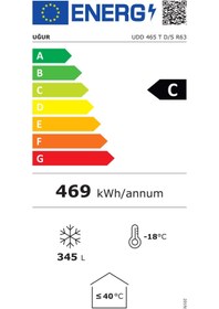 Resim Uğur UDD 465 T D/S R63 Beyaz Yatay Derin Dondurucu 