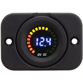 Resim Pano Tip Araç İçi Volt Gösteren Dijital Voltmetre 12v Dc 