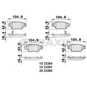 Resim Braxıs Ab0043 Arka Fren Balatasi 1605037 1605093 1605105 