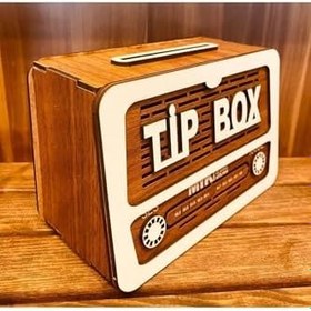 Resim Tip Box Bahşiş Kutusu, Retro Radyo Tasarımı, Ahşap, Kumbara 
