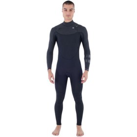 Resim Hurley Plus Sleeve Texture 4/3 Mm Fs Erkek Siyah Wetsuit 