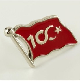 Resim Flzdgnkr Cumhuriyetin 100. Yılına Özel Yaka Rozet-gümüş Rengi Çok Renkli 10226100 