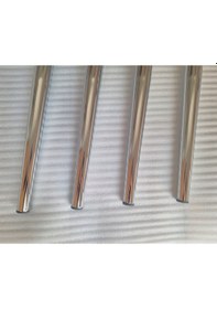 Resim 4 Adet-metal Konik Ayak-masa Ayağı-gümüş Renk-73.5cm- Açılı Ayak 