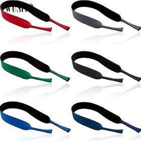 Resim 2 Adet WUSITO Yüzen Neopren Gözlük Kayışı - Erkek ve Kadınlar için Ayarlanabilir Elastik Gözlük Bağı, Yüzme & Spor İçin Güvenli Uyum, Su Aktivitesi Aksesuarı (Kırmızı, Siyah, Yeşil, Mavi), Şık Tasarım, Dayanıklı Malzeme, Esnek Materyal, Gözlük Tutucu, Sportif Görünüm 