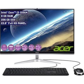 Resim Acer Aspire C24-1650 Intel Core İ3 1115g4 8gb 256gb Ssd Freedos 23.8" Fhd All In One Bilgisayar Dq.bftem.001 