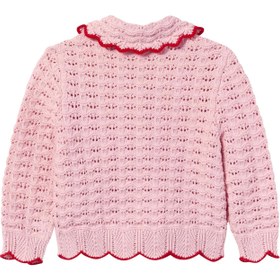 Resim Çocuklar İçin Dokulu Kalp Detaylı Hırka - 4-5Y 