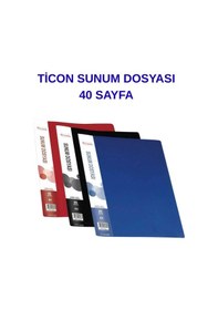 Resim 40 Lı Sunum Dosyası Şeffaf Poşet Dosya Okul, Ofis Ve Arşiv Kullanımı Siyah Siyah 