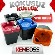 Resim Genel Markalar Siyah - Modern Tasarımıyla Kokusuz Çakmak Tutuculu Küllük - Ev Ve Ofis Için Pratik Çözüm! 